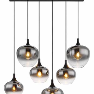Globo Maxy hanglamp – E27 (grote fitting) – Zwart