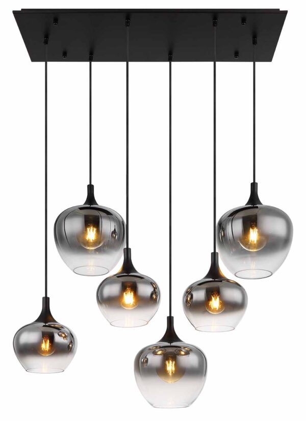 Globo Maxy hanglamp – E27 (grote fitting) – Zwart