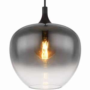 Globo Maxy hanglamp – ø 29 cm – E27 (grote fitting) – Zwart