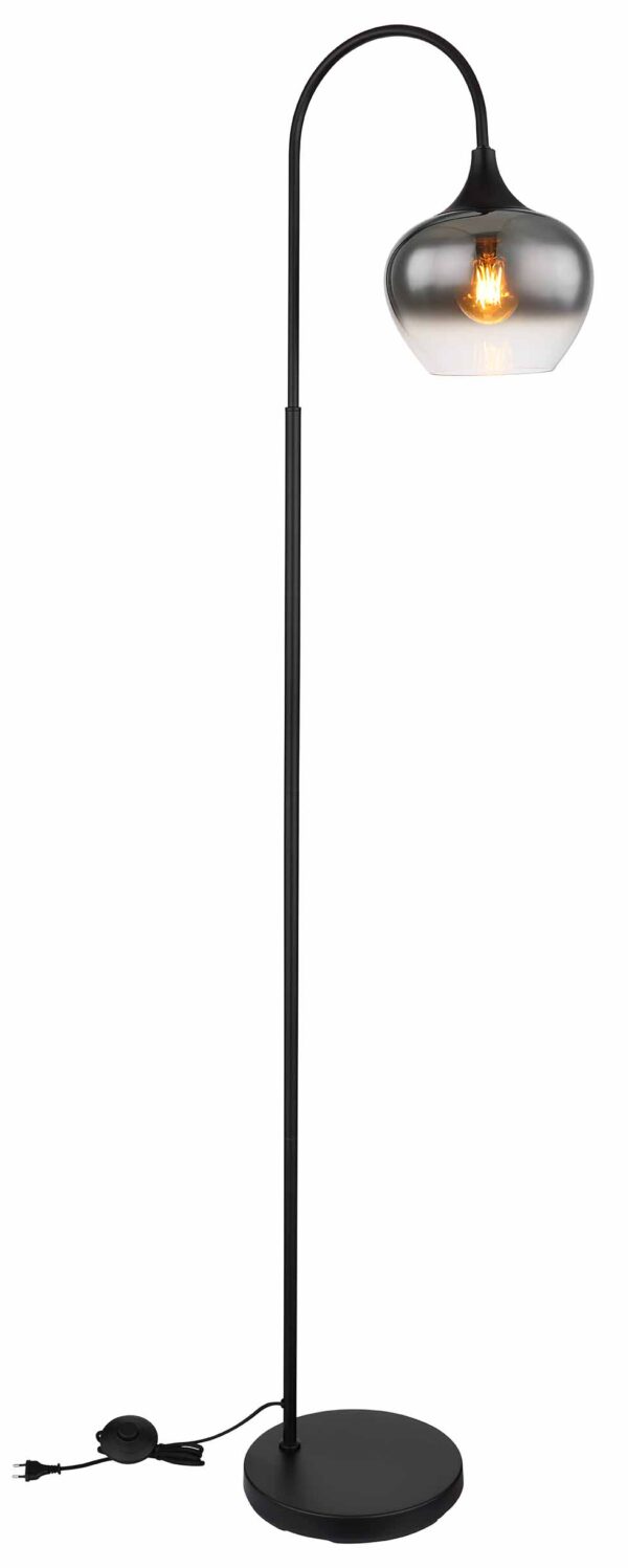 Globo Maxy vloerlamp – E27 (grote fitting) – Zwart - Image 3