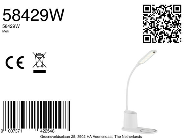 Globo Melli tafellamp – Ingebouwd (LED) – Wit - Image 5