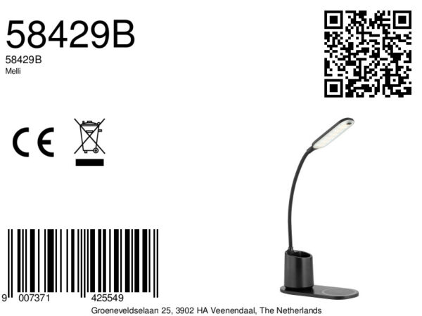 Globo Melli tafellamp – Ingebouwd (LED) – Zwart - Image 5