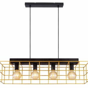 Globo Merril hanglamp – E27 (grote fitting) – Zwart