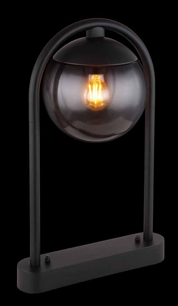 Globo Michael vloerlamp – ø 32 cm – E27 (grote fitting) – Zwart - Image 3