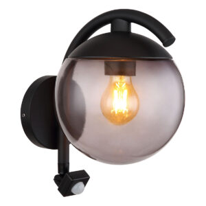 Globo Michael wandlamp – E27 (grote fitting) – Zwart