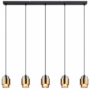 Globo Milley hanglamp – E27 (grote fitting) – Zwart