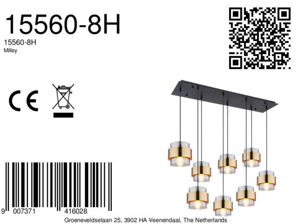 Globo Milley hanglamp – E27 (grote fitting) – Zwart - Image 6