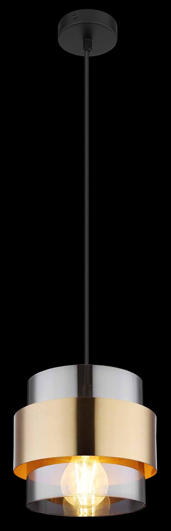 Globo Milley hanglamp – ø 18 cm – E27 (grote fitting) – Zwart - Image 3