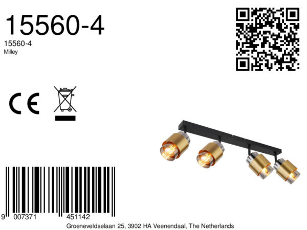 Globo Milley spot – E27 (grote fitting) – Zwart - Image 6