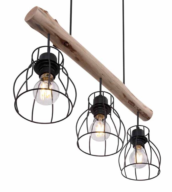 Globo Mina hanglamp – E27 (grote fitting) – Zwart - Image 3
