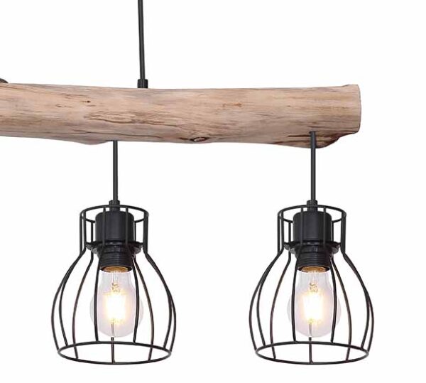 Globo Mina hanglamp – E27 (grote fitting) – Zwart - Image 3