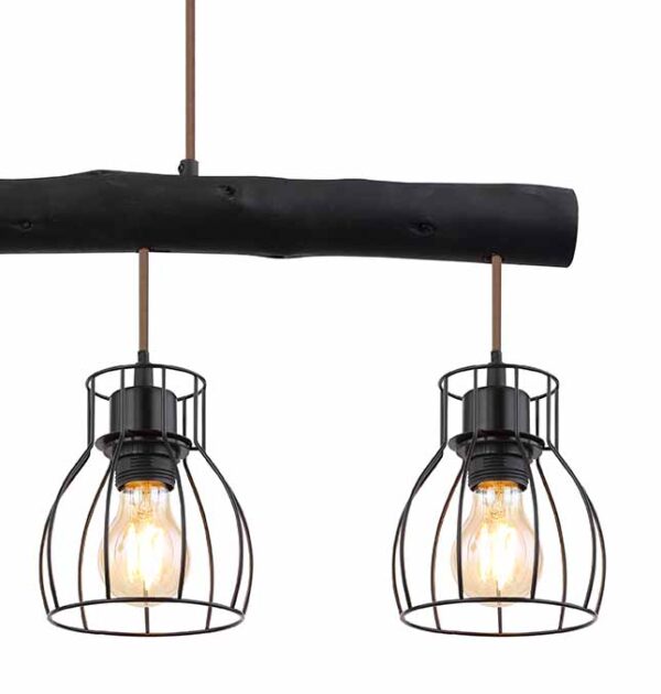 Globo Mina hanglamp – E27 (grote fitting) – Zwart - Image 3
