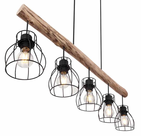 Globo Mina hanglamp – E27 (grote fitting) – Zwart - Image 3