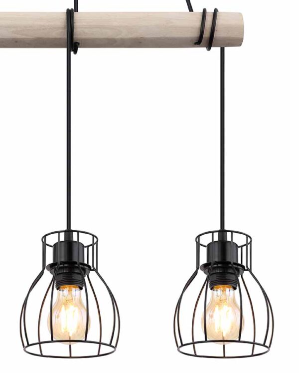 Globo Mina hanglamp – E27 (grote fitting) – Zwart - Image 3