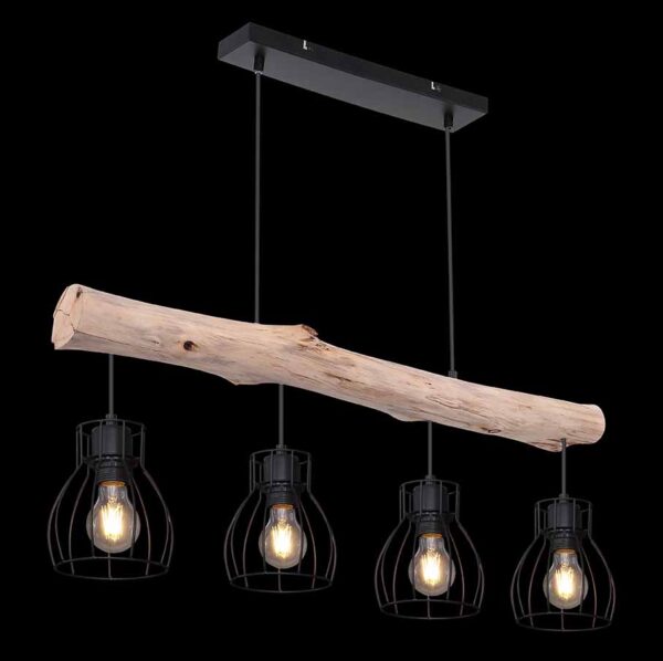 Globo Mina hanglamp – E27 (grote fitting) – Zwart - Image 4