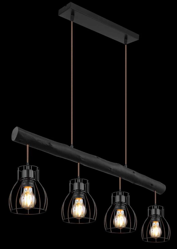 Globo Mina hanglamp – E27 (grote fitting) – Zwart - Image 4