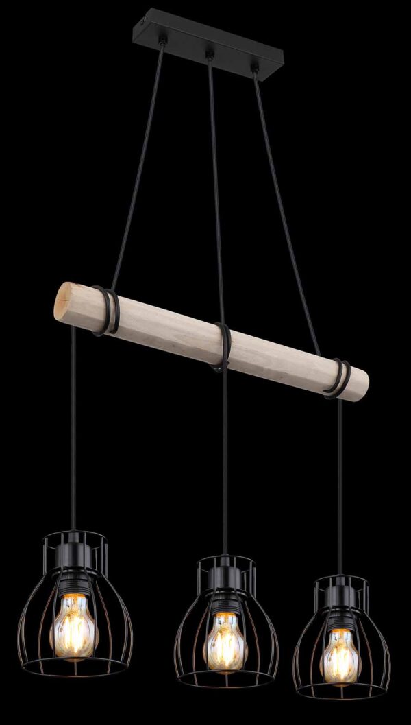Globo Mina hanglamp – E27 (grote fitting) – Zwart - Image 4
