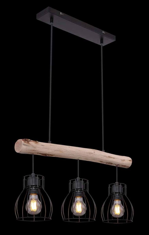 Globo Mina hanglamp – E27 (grote fitting) – Zwart - Image 5