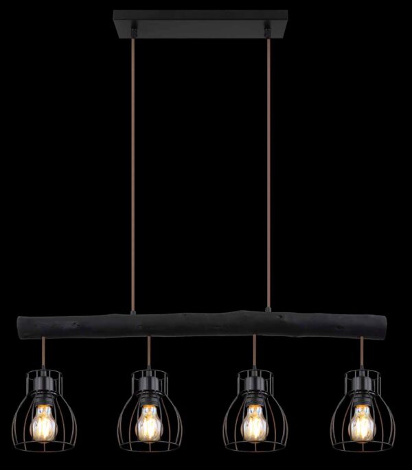 Globo Mina hanglamp – E27 (grote fitting) – Zwart - Image 5