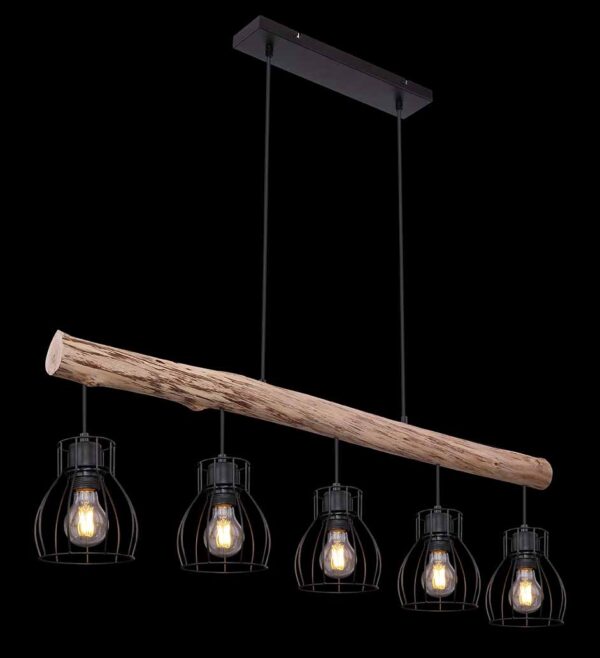 Globo Mina hanglamp – E27 (grote fitting) – Zwart - Image 5