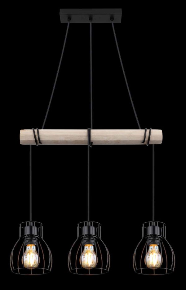 Globo Mina hanglamp – E27 (grote fitting) – Zwart - Image 5