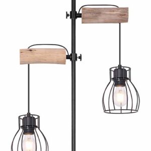 Globo Mina vloerlamp – E27 (grote fitting) – Zwart