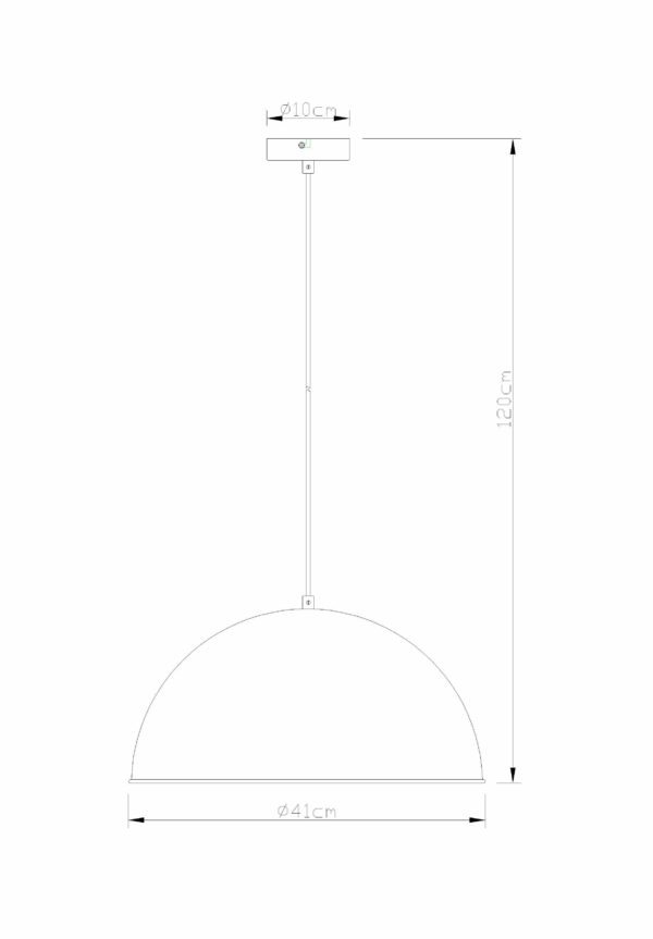 Globo Miram hanglamp – ø 41 cm – E27 (grote fitting) – Grijs - Image 3
