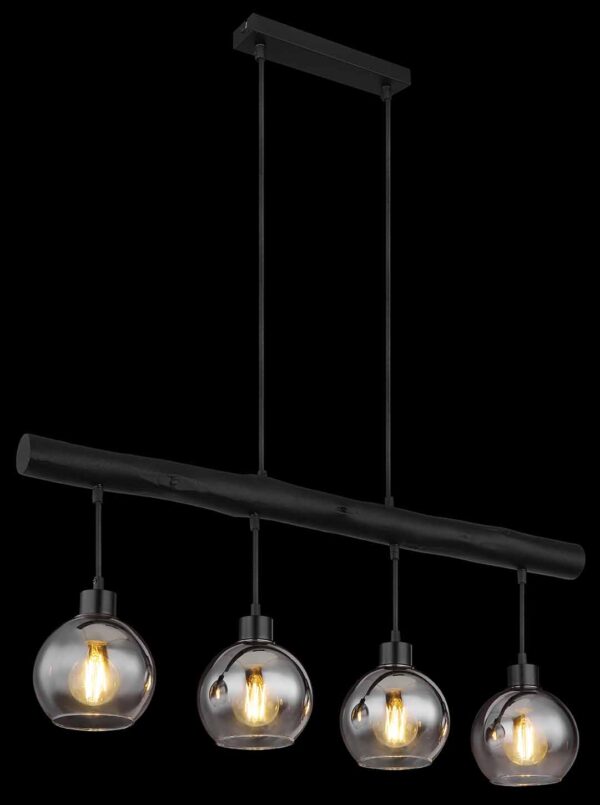 Globo Moitas hanglamp – E27 (grote fitting) – Zwart - Image 4