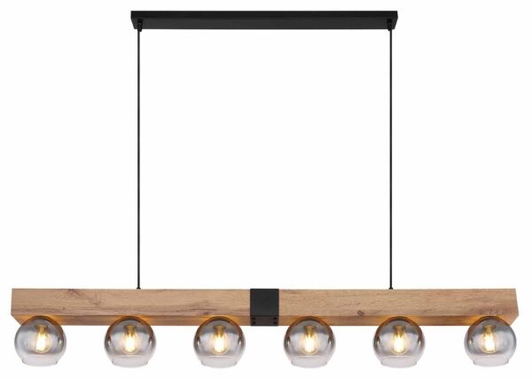 Globo Moitas hanglamp – E27 (grote fitting) – Zwart