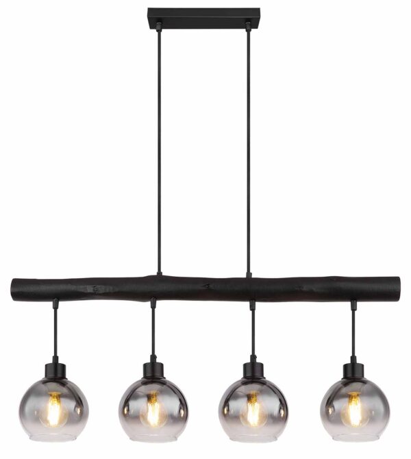 Globo Moitas hanglamp – E27 (grote fitting) – Zwart