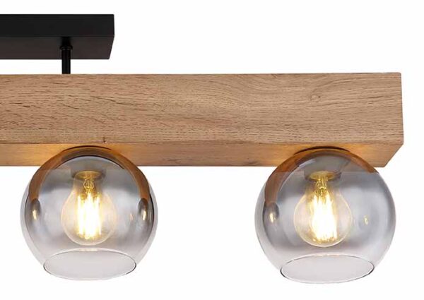 Globo Moitas plafonniere – E27 (grote fitting) – Zwart - Image 3
