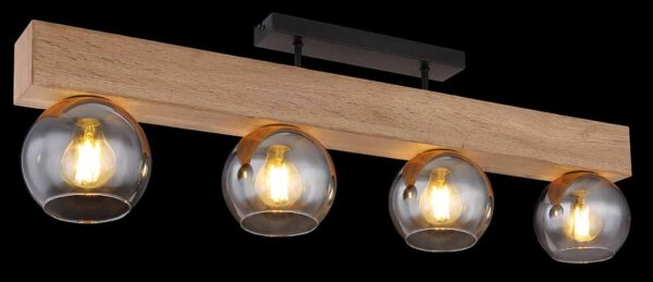 Globo Moitas plafonniere – E27 (grote fitting) – Zwart - Image 4