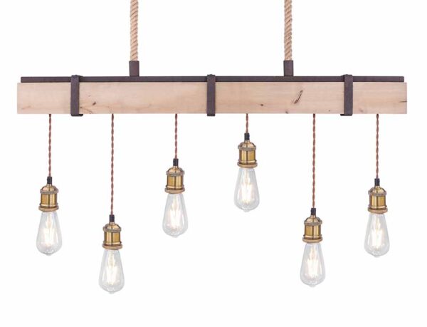 Globo Mucha hanglamp – E27 (grote fitting) – Bruin - Image 3