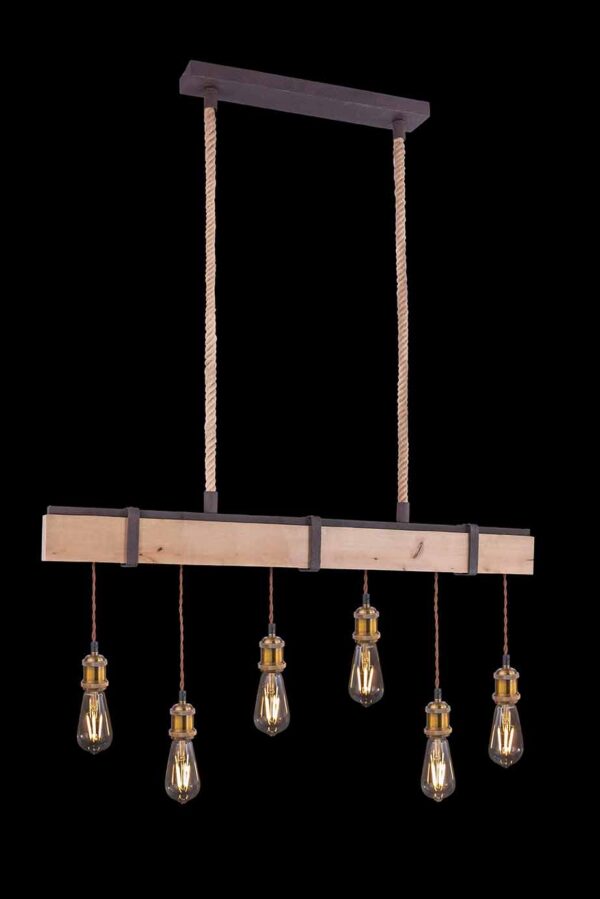 Globo Mucha hanglamp – E27 (grote fitting) – Bruin - Image 4