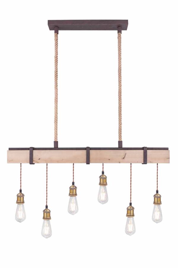 Globo Mucha hanglamp – E27 (grote fitting) – Bruin