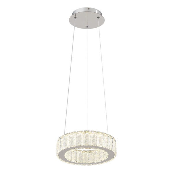 Globo Mucky hanglamp – ø 30 cm – Ingebouwd (LED) – Chroom