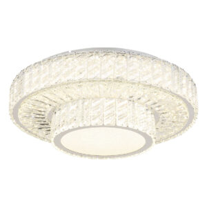 Globo Mucky plafonniere – ø 50 cm – Ingebouwd (LED) – Chroom
