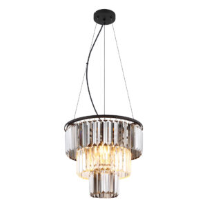 Globo Naxis hanglamp – ø 40 cm – E27 (grote fitting) – Zwart