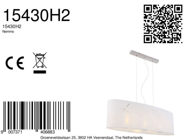 Globo Nemmo hanglamp – E27 (grote fitting) – Nikkel - Image 6