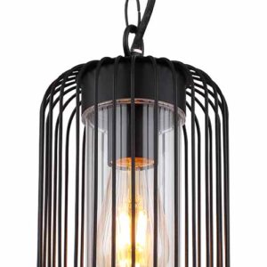 Globo Nina wandlamp – ø 16 cm – E27 (grote fitting) – Zwart
