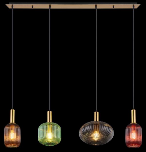 Globo Normy hanglamp – E27 (grote fitting) – Messing - Image 5