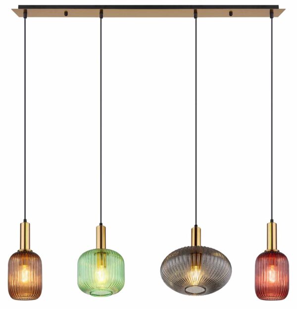 Globo Normy hanglamp – E27 (grote fitting) – Messing