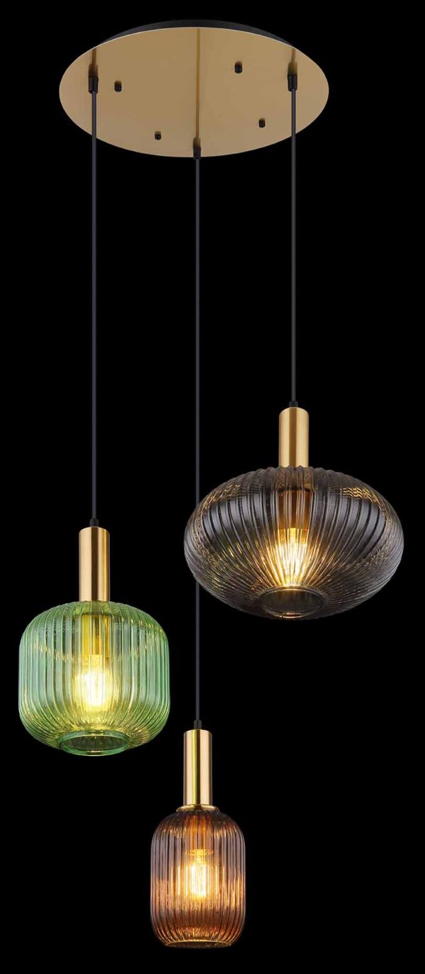 Globo Normy hanglamp – ø 55 cm – E27 (grote fitting) – Messing - Image 3