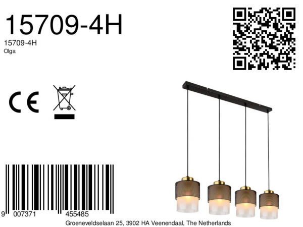 Globo Olga hanglamp – E27 (grote fitting) – Zwart - Image 5