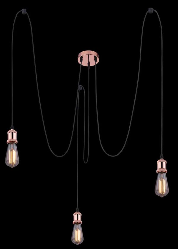 Globo Oliver hanglamp – ø 12 cm – E27 (grote fitting) – Koper - Image 3