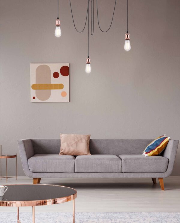 Globo Oliver hanglamp – ø 12 cm – E27 (grote fitting) – Koper - Image 4