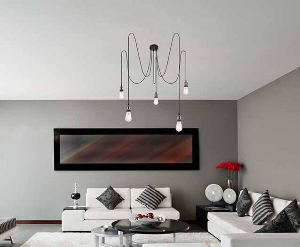 Globo Oliver hanglamp – ø 12 cm – E27 (grote fitting) – Zwart - Image 4