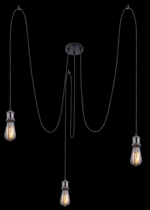 Globo Oliver hanglamp – ø 200 cm – E27 (grote fitting) – Zwart - Image 3