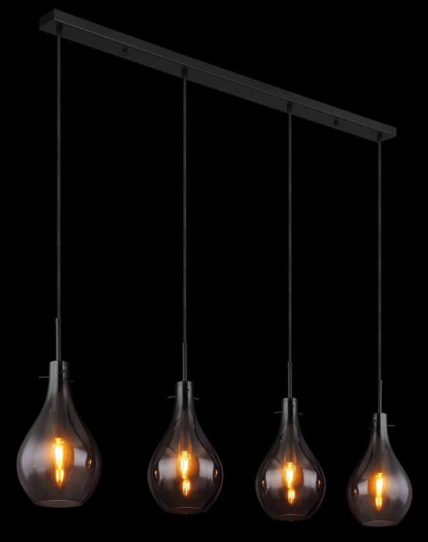 Globo Oskus hanglamp – E14 (kleine fitting) – Zwart - Image 4