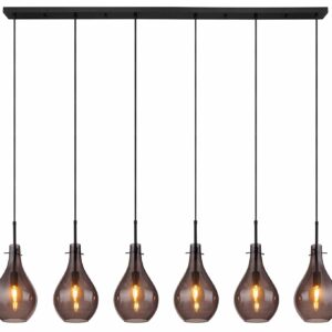 Globo Oskus hanglamp – E14 (kleine fitting) – Zwart
